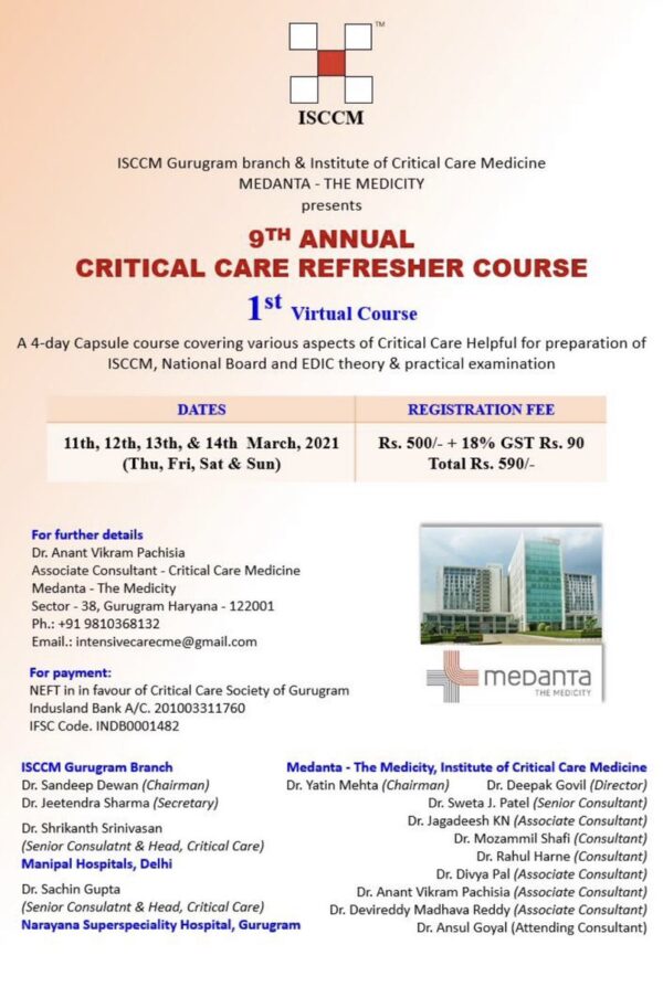 9Th Annual Critical Care Refresher Course 2021 (Cme Videos) - Medical Course Shop | Board Review Courses