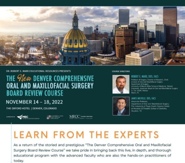 The Denver Comprehensive Oral And Maxillofacial Surgery Board Review Course 2022 - Medical Course Shop | Board Review Courses